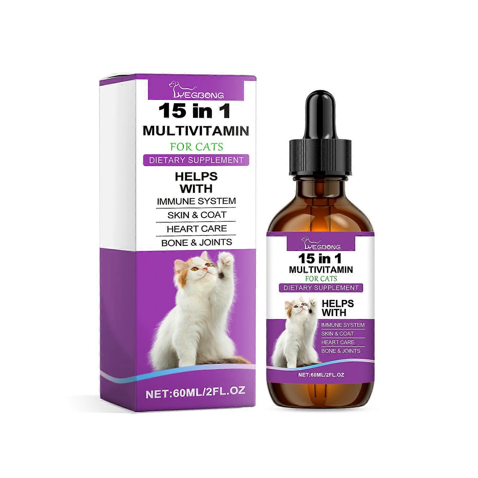 Pet Cat Vitamin Drops Contain Peppermint Extract And Sorbitol
