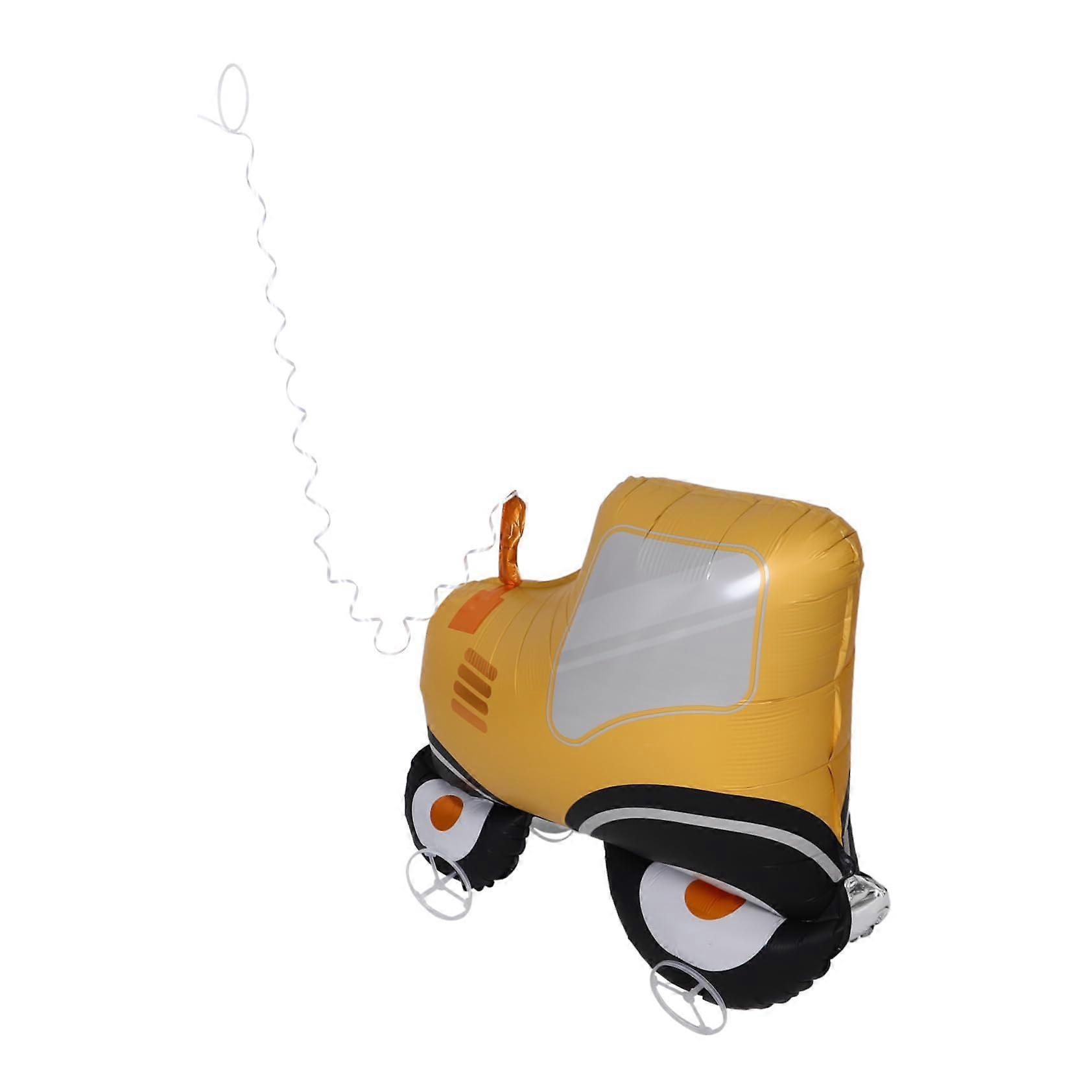 Tractor Balloon With Rolling Wheels Interactive Inflatable Construction Vehicle Birthday Decor Quick Inflation Easy Setup