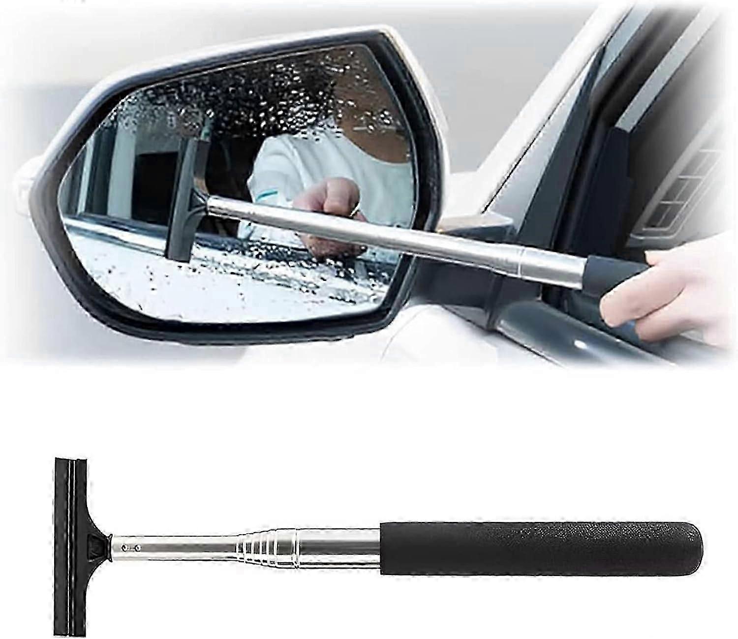 Professional Car Window Squeegee, Retractable Rearview Mirror Wiper, Expansion Length is up to 98cm