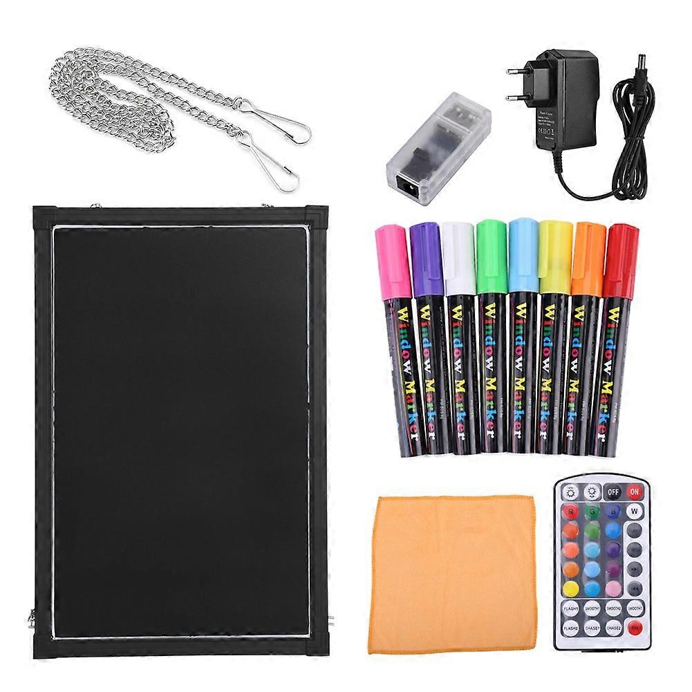 Erasable LED Light Drawing Message Advertizing Sign Writing Board with Highlighter (40x60cm)