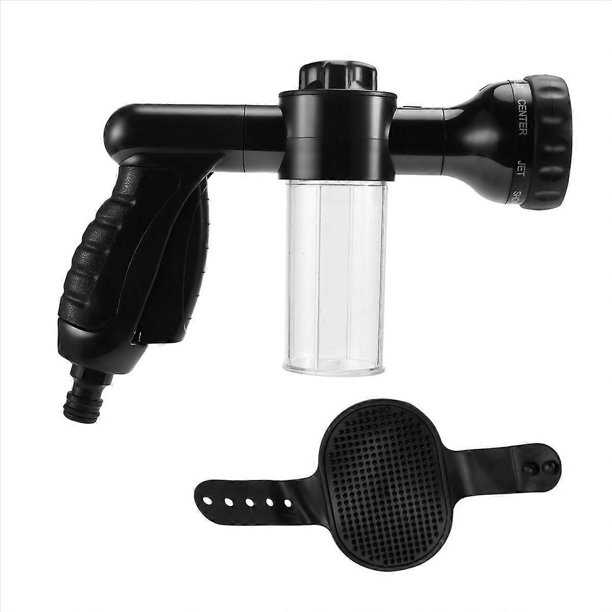 2 Pcs Pet Bathing Tool Set Include Livestock Foamer &Dog Rubber Comb