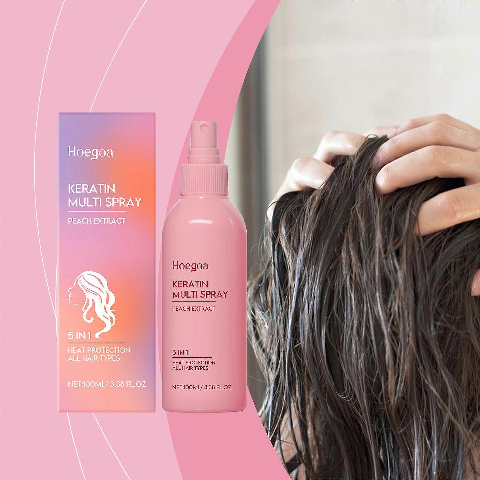 Hoegoa Keratin Hair Conditioner, Gentle Moisturizing Smooth And Smooth Improving Frizz Daily Hair Conditioner Spray