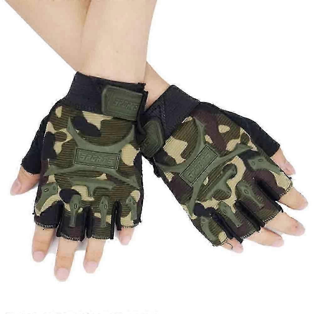 Outdoor gloves for kids half finger non-slip sports