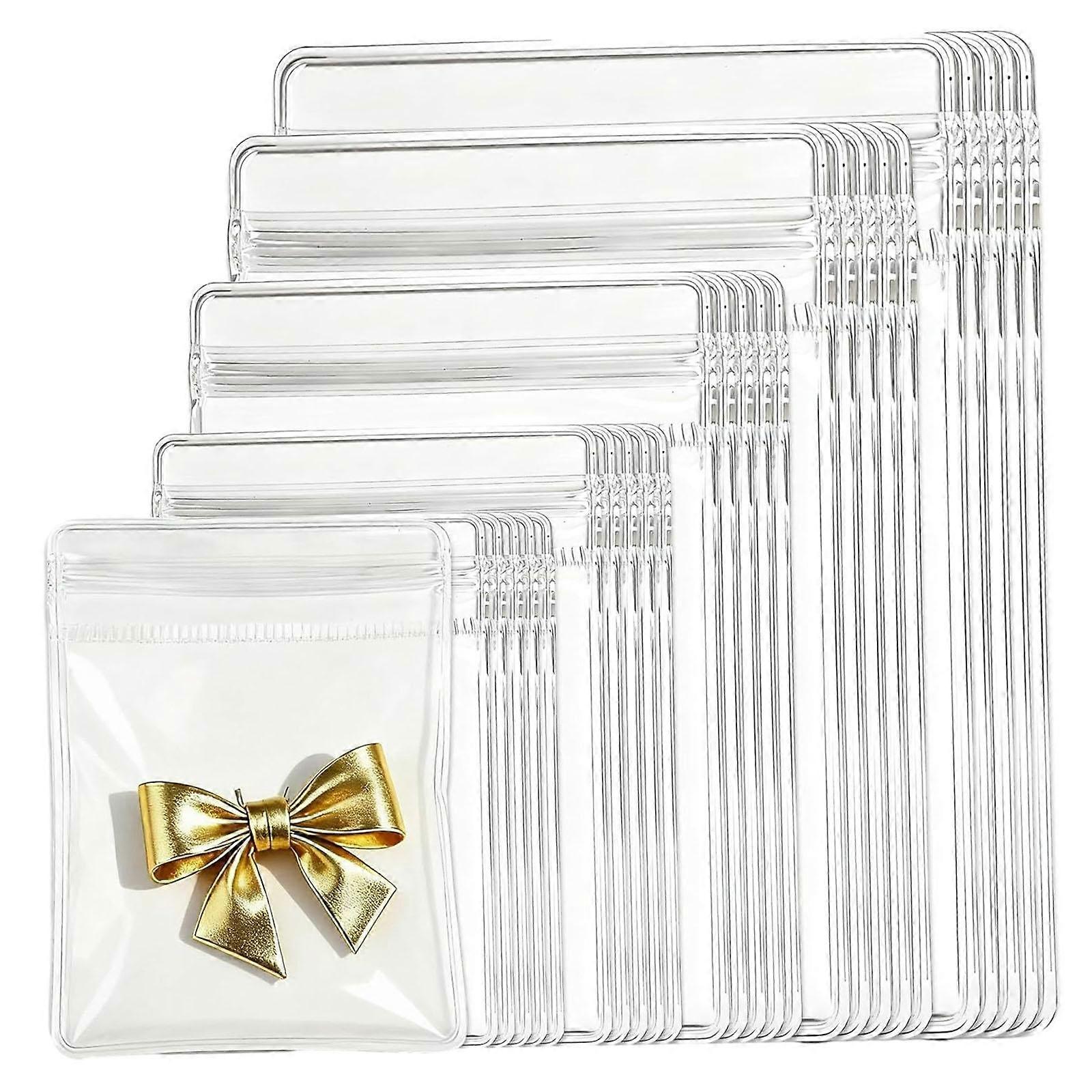 50Pcs Jewelry Storage Bags Clear Packing Pouch Organizer for Rings Bracelet