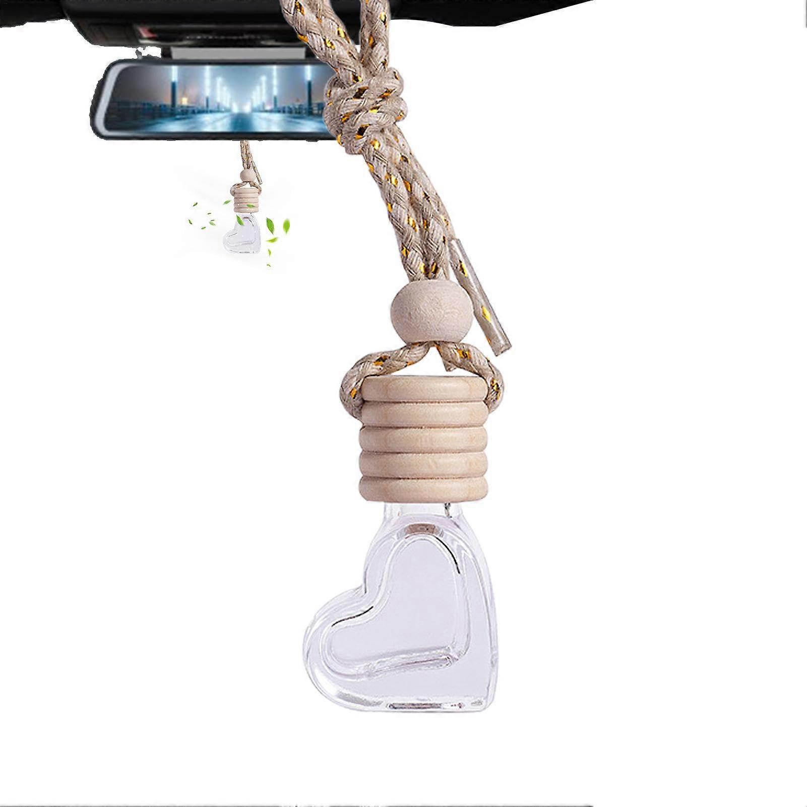 Car Diffuser Bottles 6ml Heart Shape Hanging Gold Finish Car Fragrance Diffuser Air Freshener Perfume Bottles