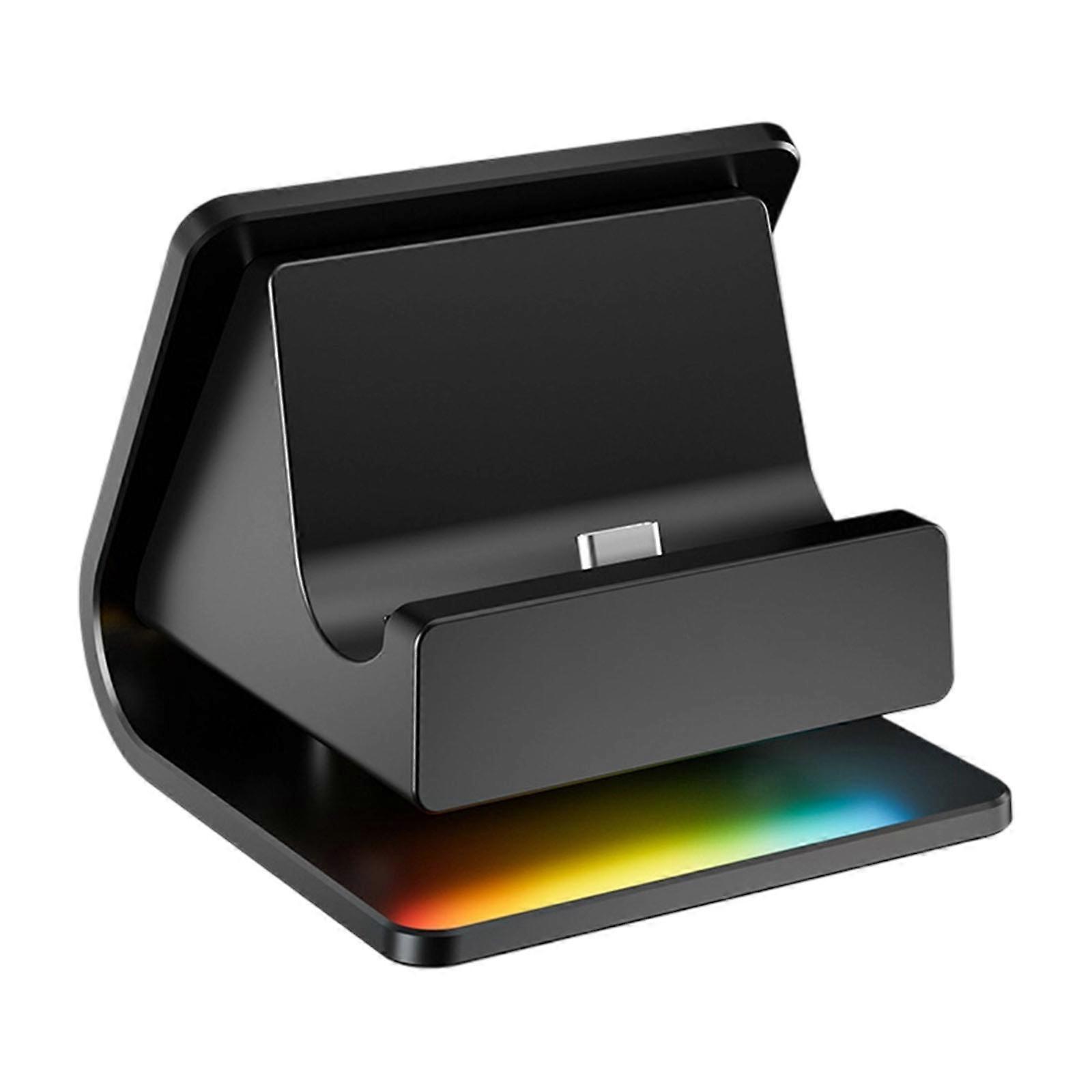 Charging Stand Dock For Game Console With Adjustable Multiple Color Lighting And 35° Viewing Tilt 20V/3A Power Delivery Multicolor