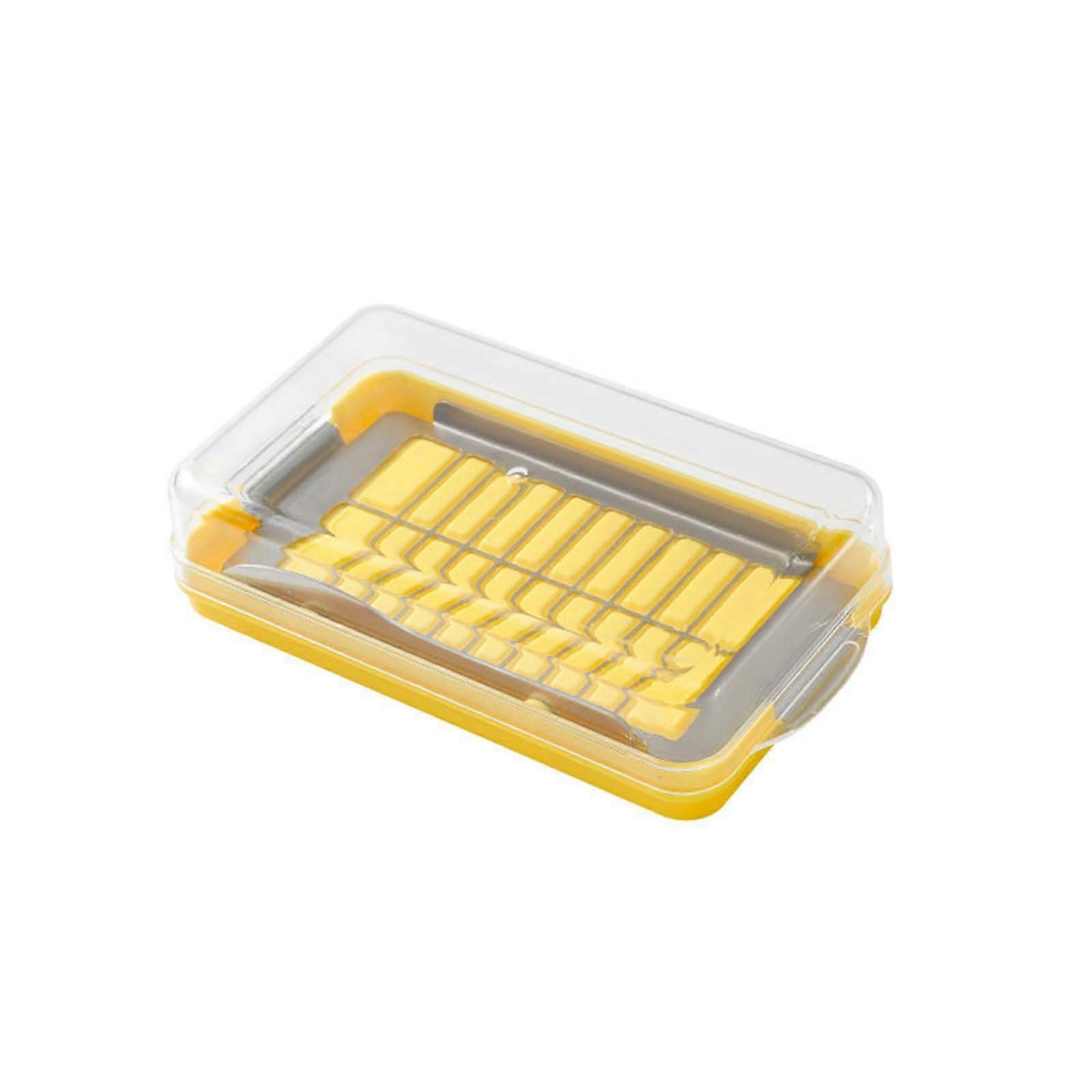 Butter Cutting And Storage Box With Lid For Refrigerator Portion Control Plastic Container