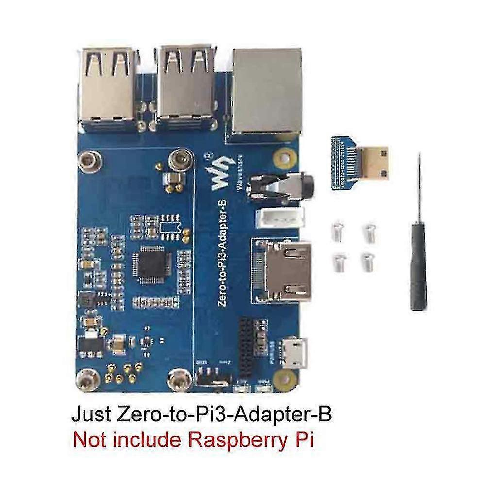 For Zero 2w To 3b Interface Adapter Zero To Pi3 Expansion Board Usb Hub Rj45 Hat