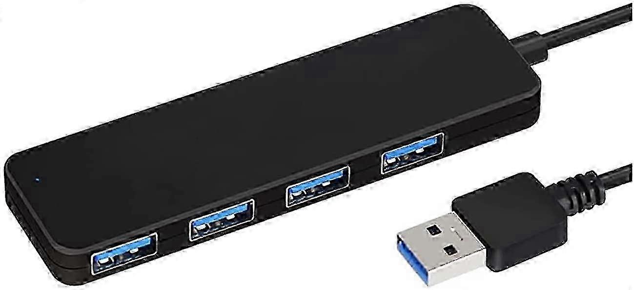 USB Hub USB Dock 4-Port USB 3.0 HUB with Micro Power Port and LED Indicator for Flash Drive, Mobile HDD or Other USB Device (Black) 2025