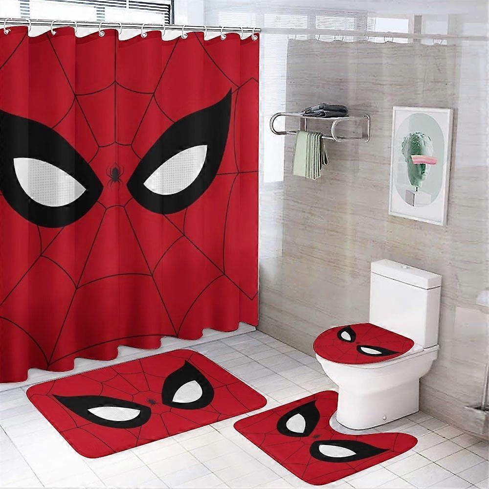 Spiderman Polyester Shower Curtain Set, 72" x 72" Waterproof