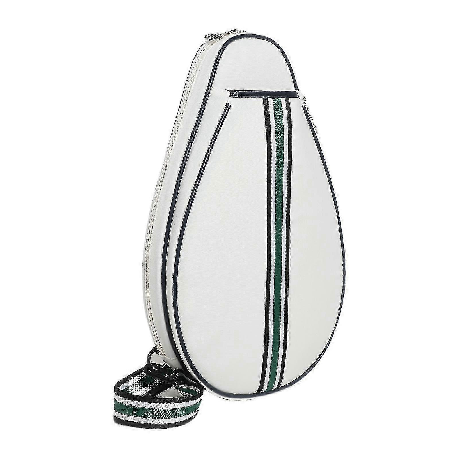 Crossbody Bag for Badminton Rackets, Large White Storage Capacity, Durable Material, Adjustable Strap