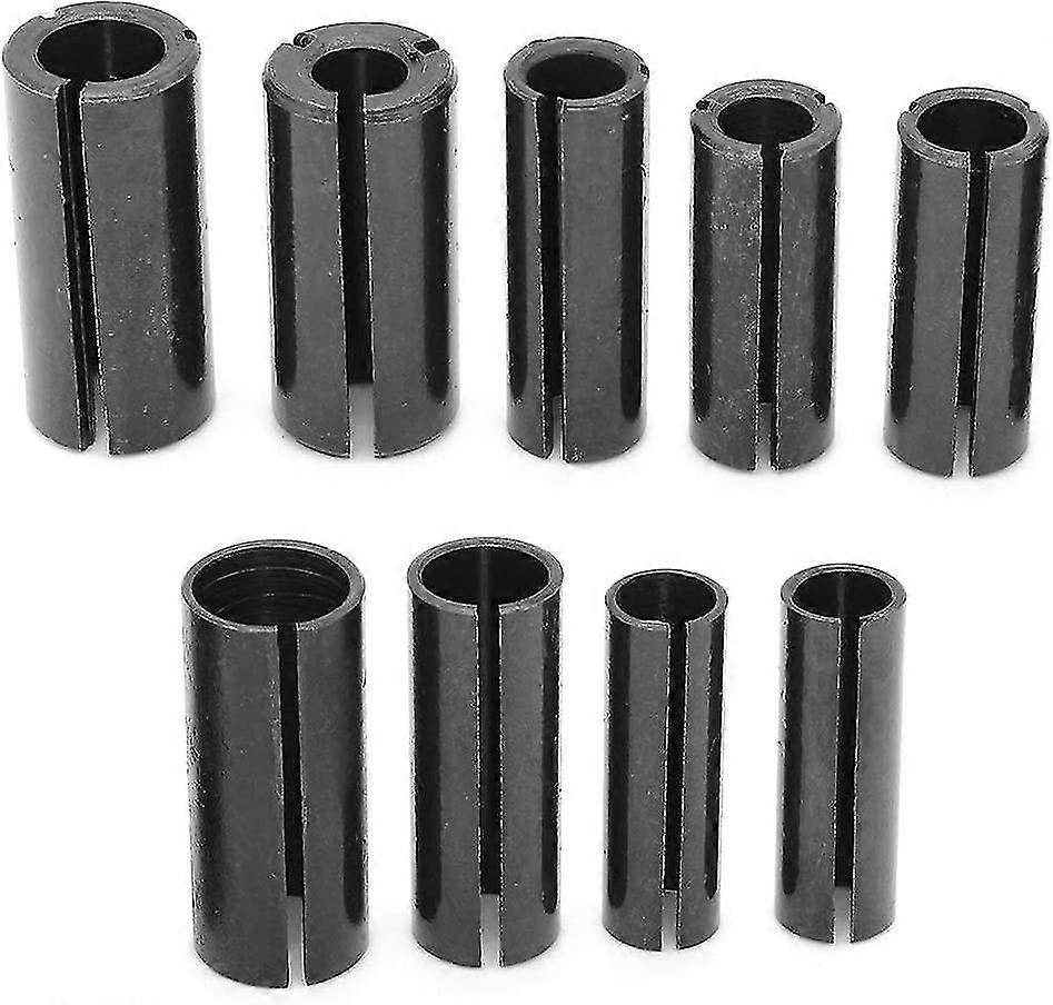 9 stk Kutter Chuck Collet Adapter Collet Adapter Trebearbeiding Router Chuck Collet Adapter Split R