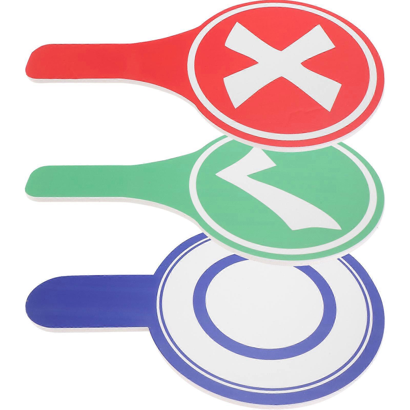 Classroom Voting Paddles for Bidding Use 3Pcs Whiteboard Foam Material