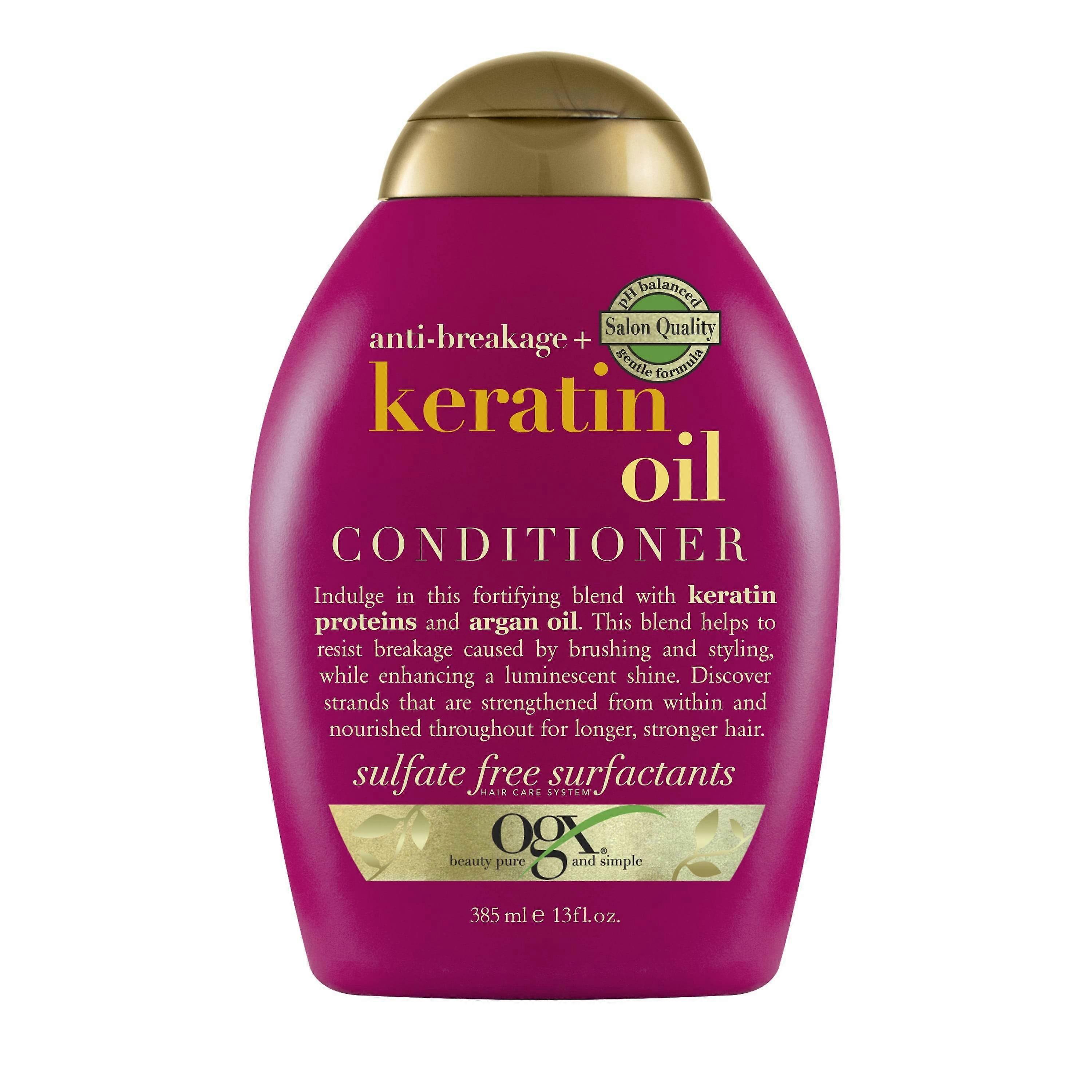 Ogx Anti-breakage + Keratin Oil Ενισχυτικό Μαλακτικό κατά του Φριζαρίσματος Για Ταλαιπωρημένα Μαλλιά & Ψαλίδα, 13 Oz