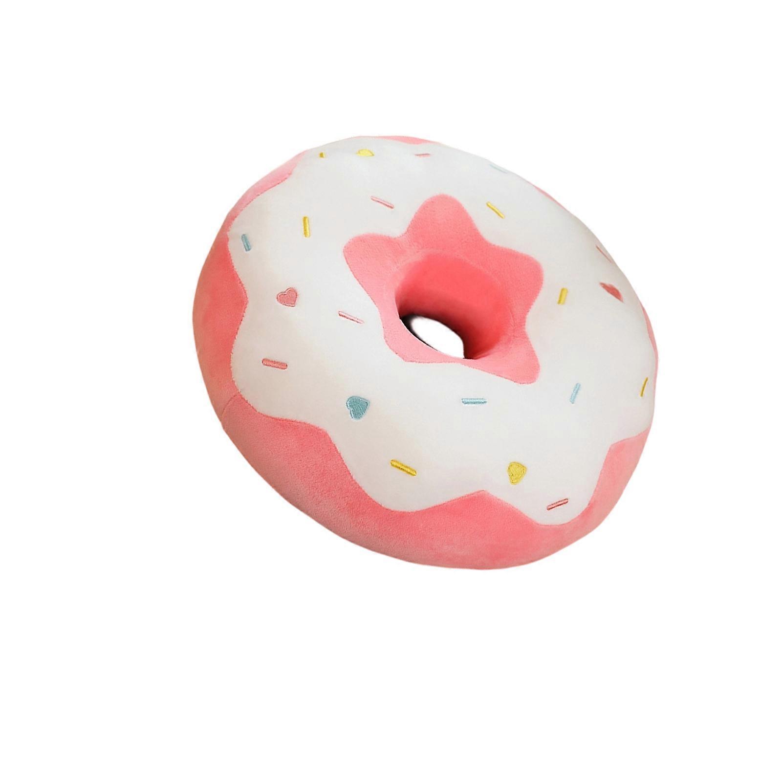 Round Sofa Cushion Decorative Doughnuts Pillow With Easy Cleaning Surfaces Multicolor