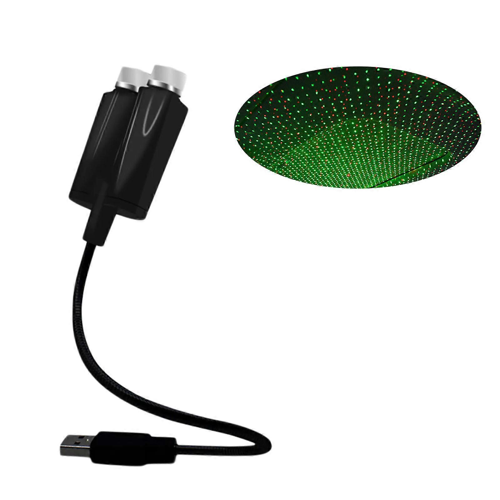 USB Powered Automotive Roof Light Lamp With Double Color Modes And Flexible Angle Adjustment For Night Driving Parties  red and green