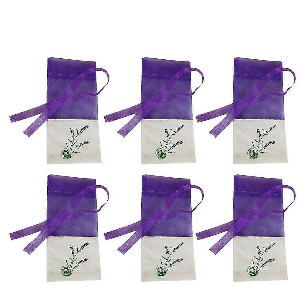 Fragrance Sachet Bags for Storage Use 6Pcs Empty Sachets Lavender Pattern