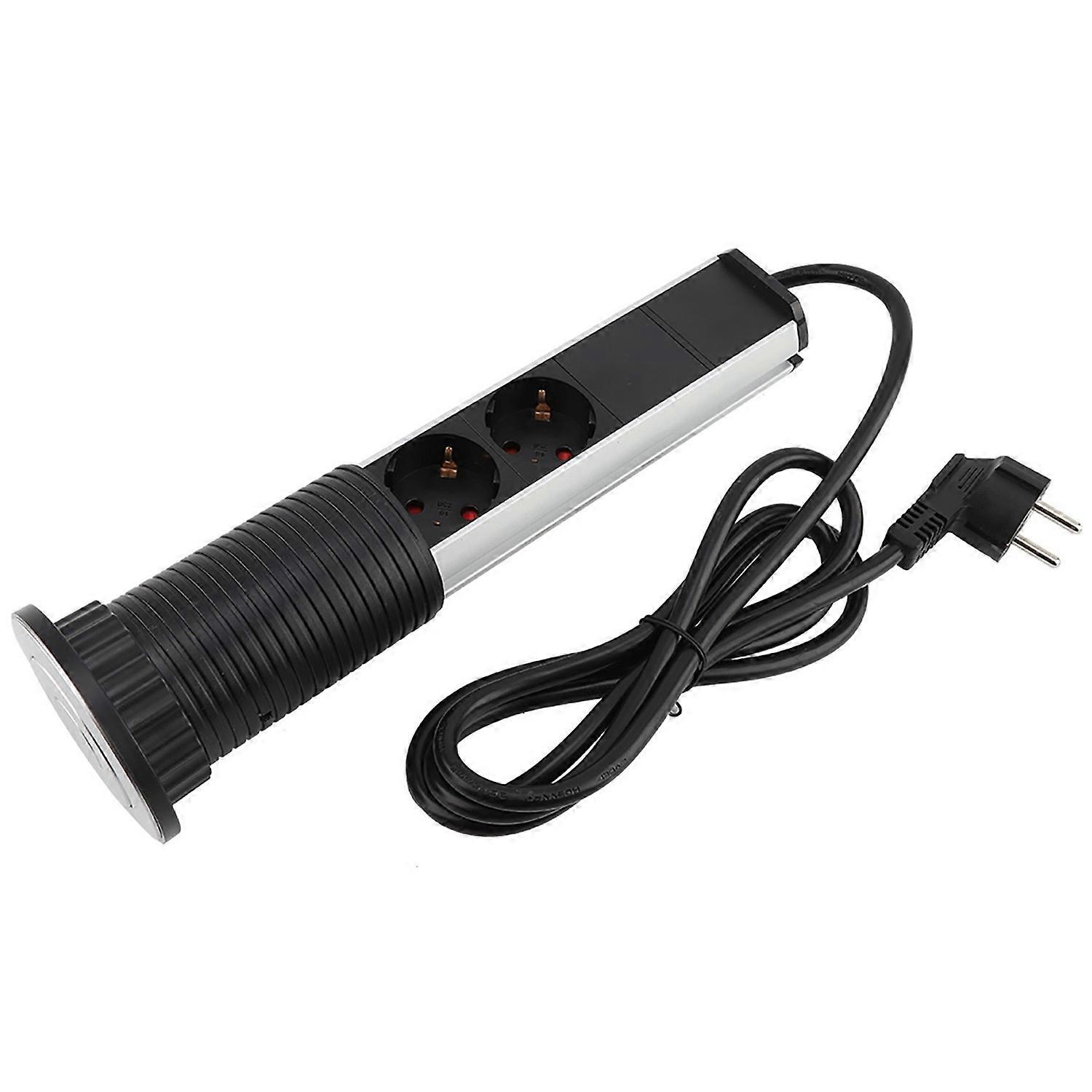 Electrical Tensile Power Outlet Plug Worktop Desk Home Pull USB Socket