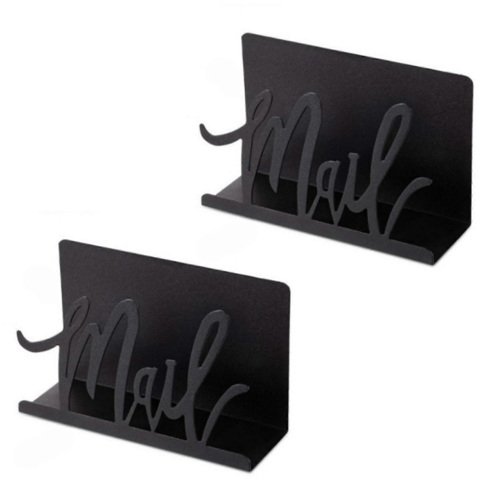 Desktop Mail and Letter Sorter Functional Black Metal Letter Organizers Stand Envelope Holder for Neat Workspaces Multicolor