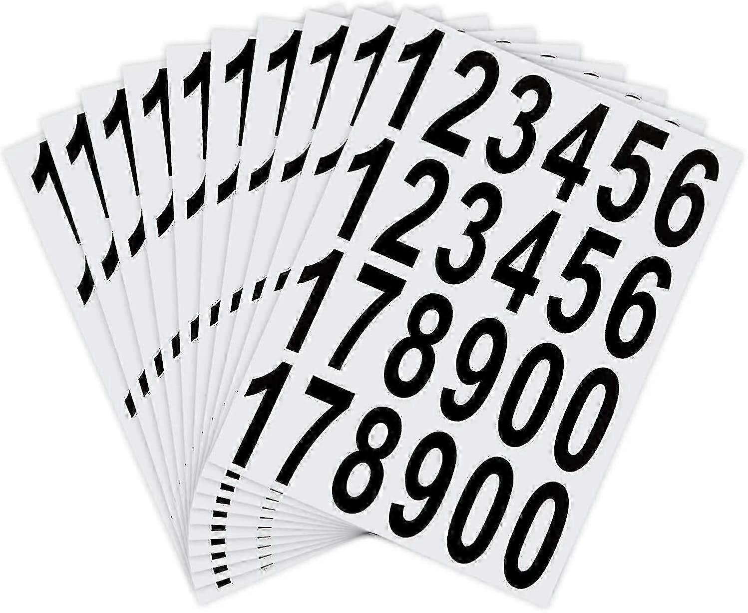 Adhesive Mailbox Numbers 5cm - 10 Sheets Waterproof Stickers