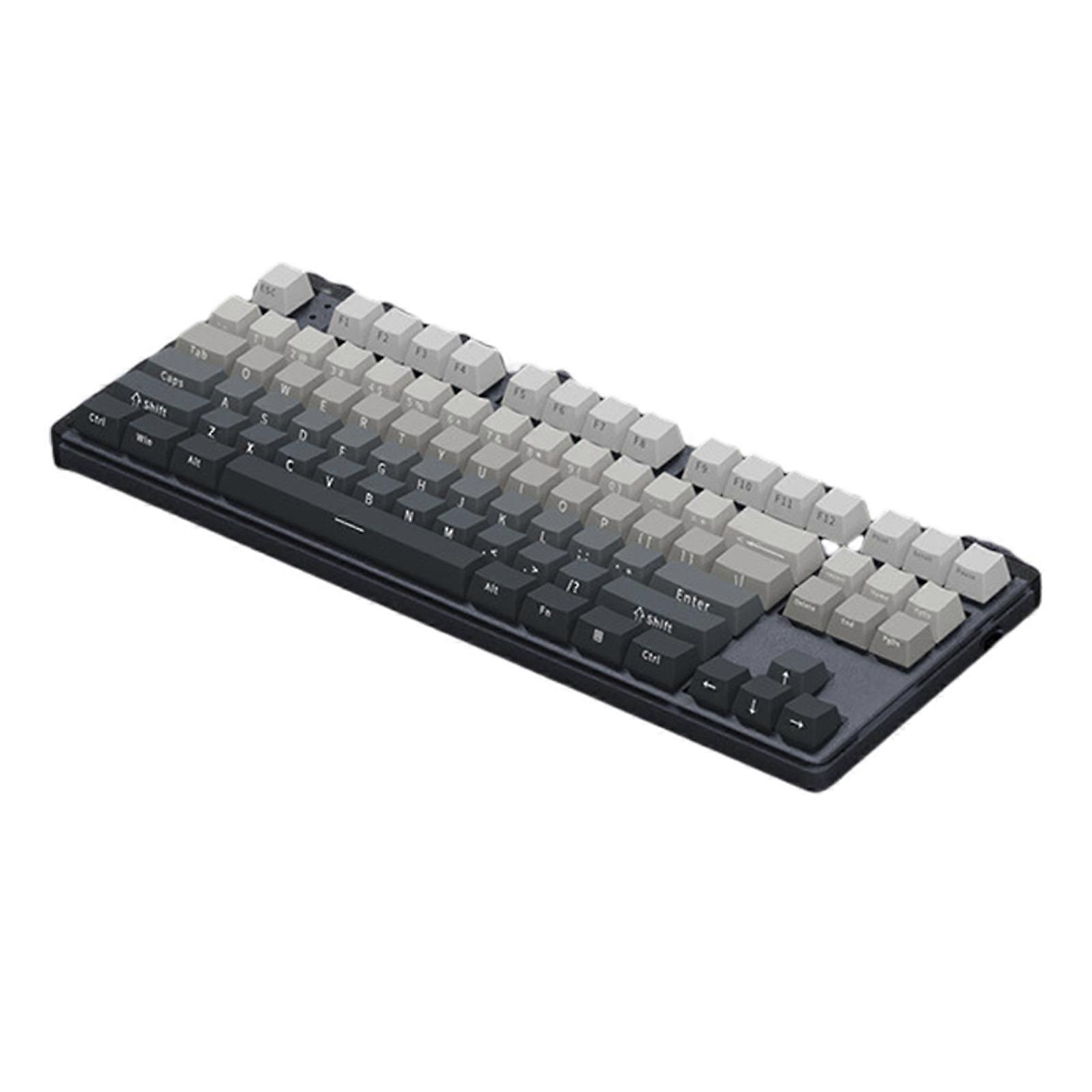 ABS Transparent Keycaps Letter Side Engraved Gradients Keycaps 136Keys Customed ANSI UK Layout for Mechanical Keyboards  white gray gradient