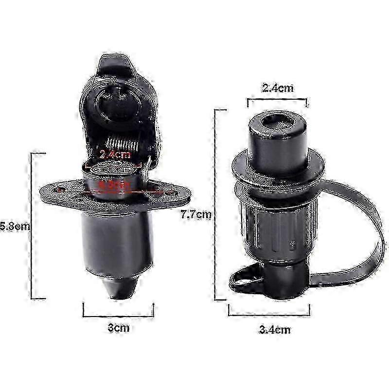 Waterproof 3 Pin Socket and Plug Set for 12v Trailers by Cisea