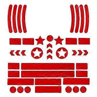 Self-Adhesive Warning Sticker Bicycles Motocycle Night Safety Warning Stickers Strong Reflective Stickers Easy to Use  Red