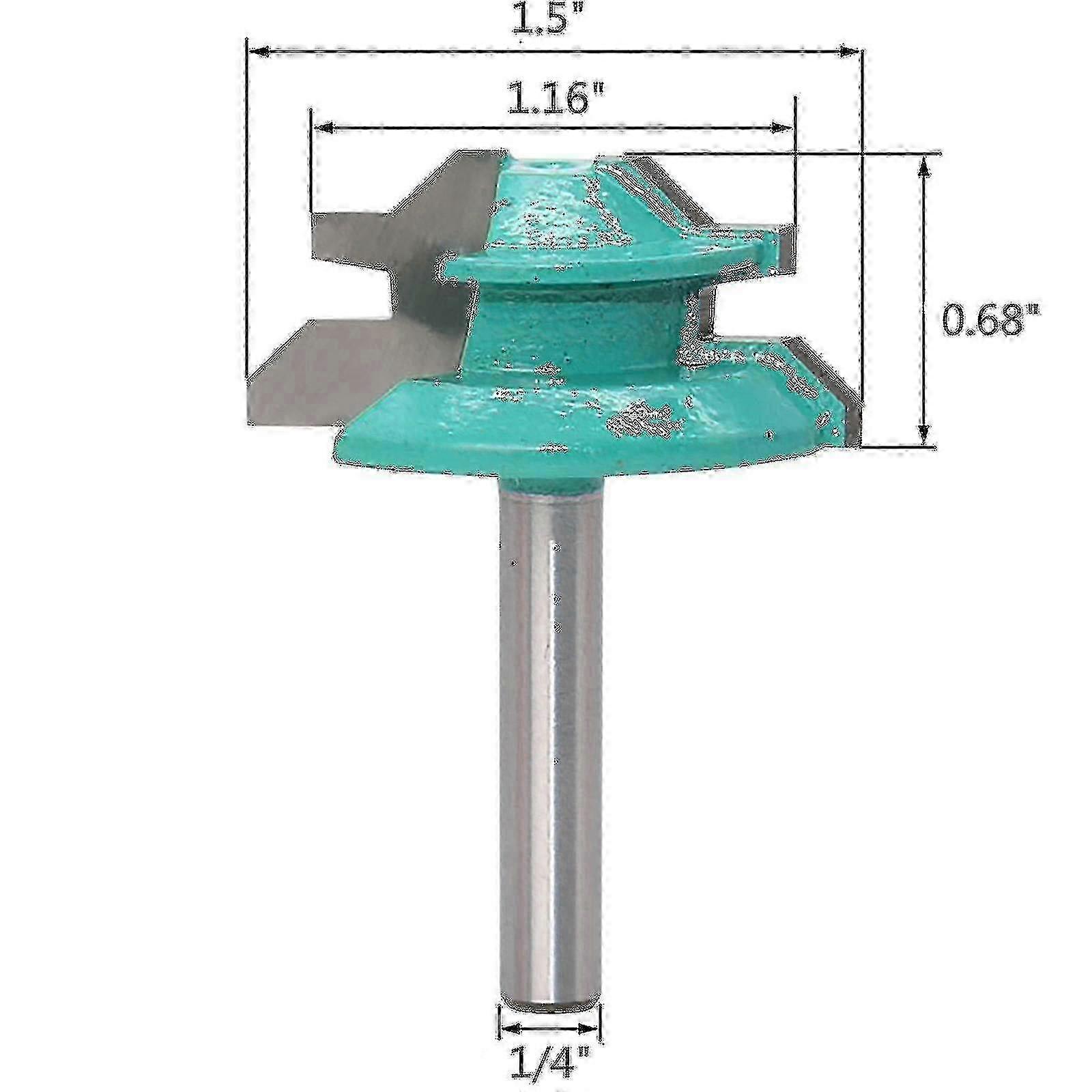 45degree Lock Miter Router Bit Woodwork Tenon Cutter Tool W/1/2 1/4inch Shank