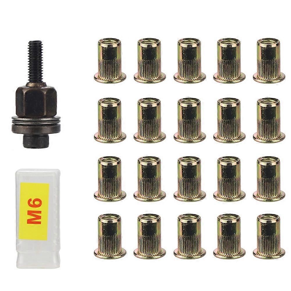 21pcs Rivet Nut Tools Hand Rivet Nut Simple Installation Manual Riveter for Rivnuts Tools for Nuts M6
