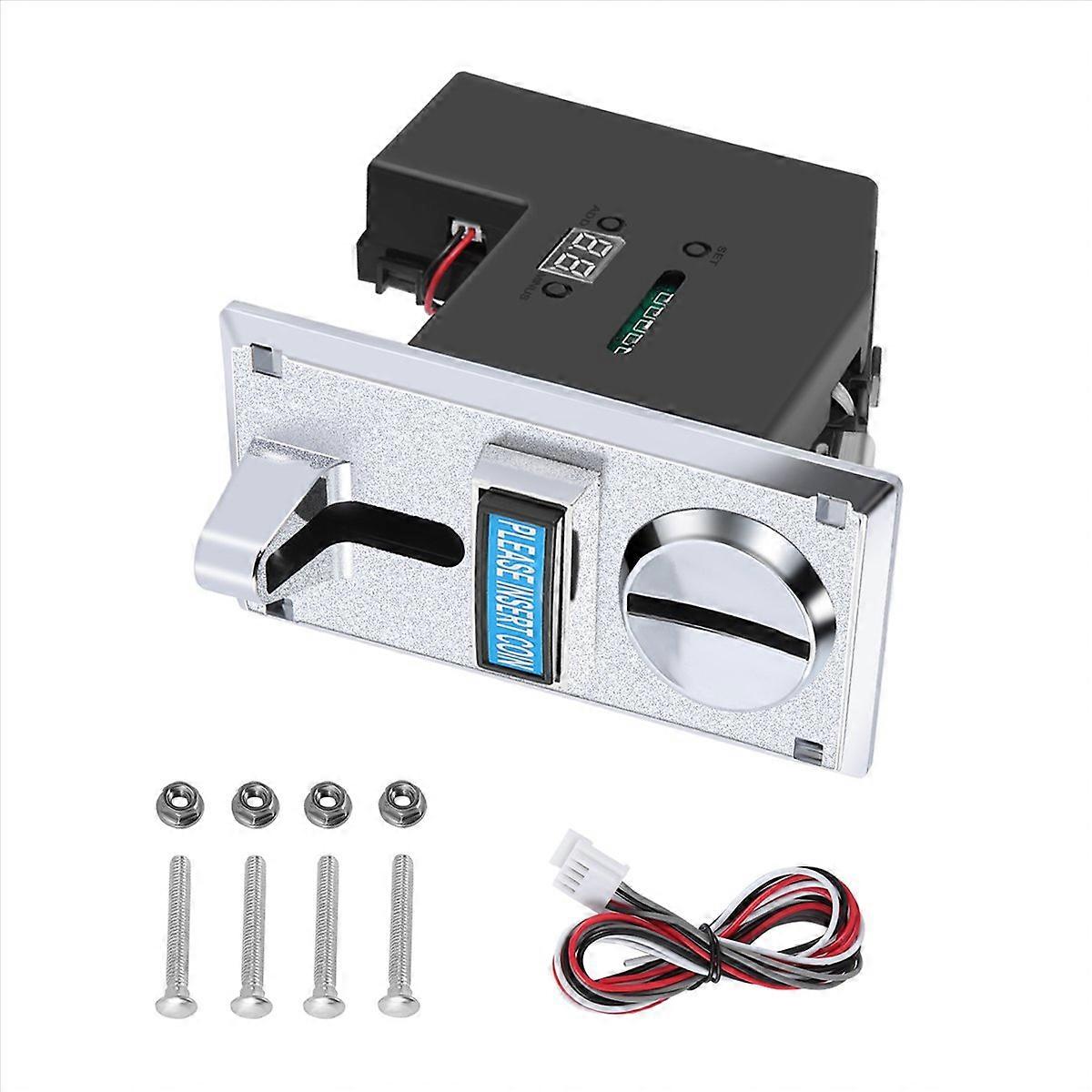  Programable Plastic Multi Coin Acceptor Electronic Roll Down Coin Acceptor Selector Mechanism Side 