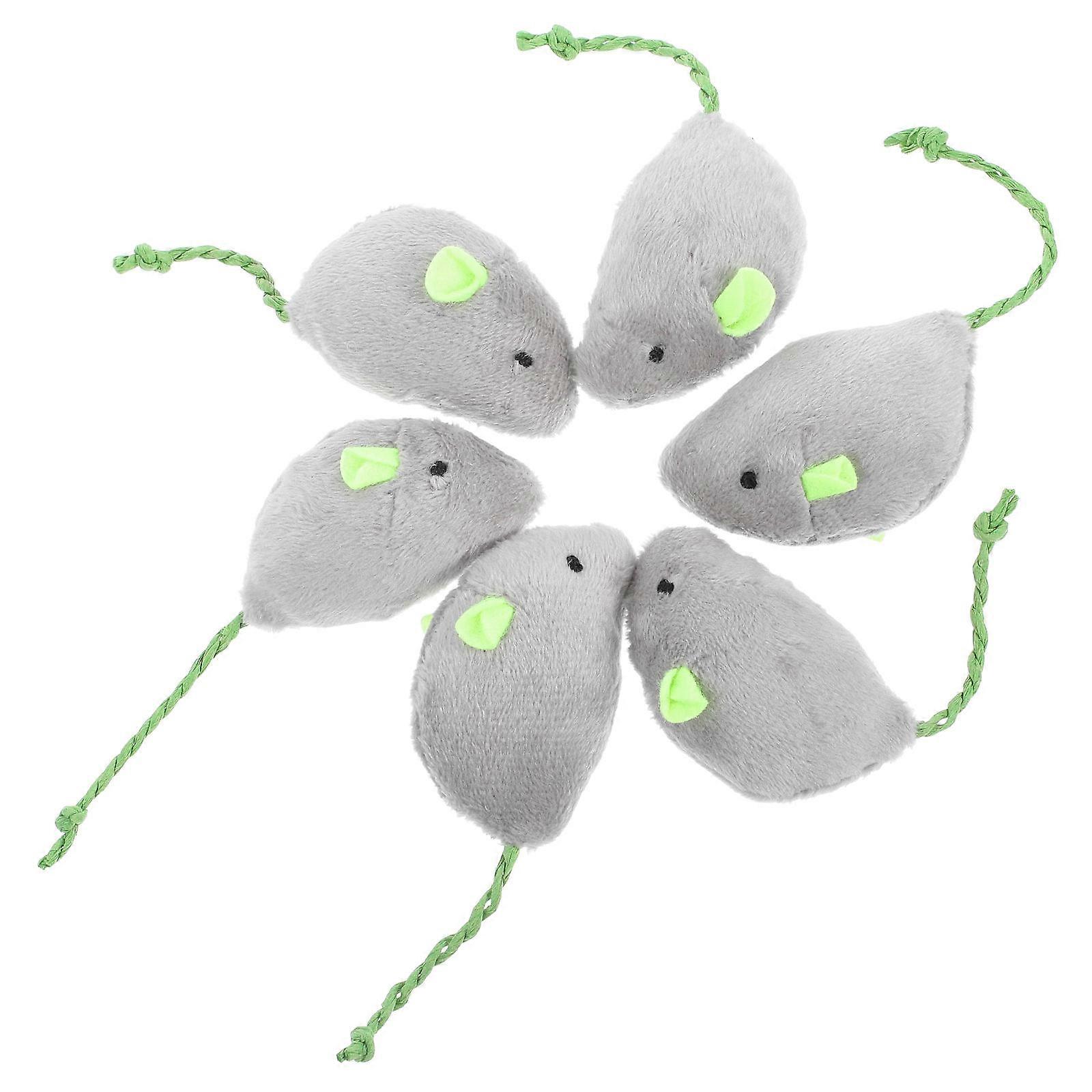 Plush Mouse Cat Toys for Interactive Play 6Pcs Set for Indoor Cats Fun