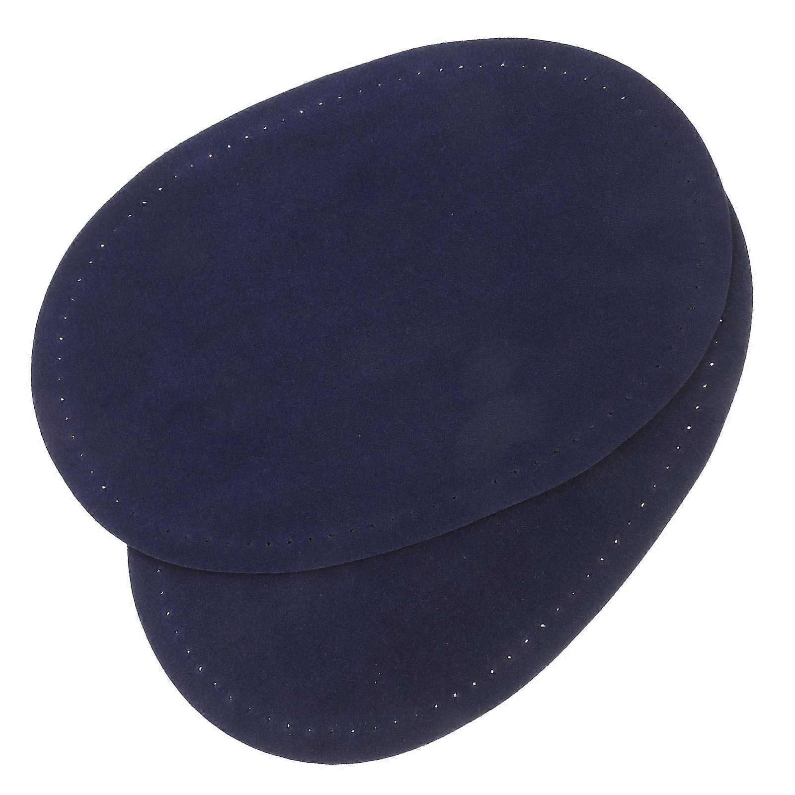 Oval Elbow Patches for Jackets Sewing Patches 4Pairs Dark Blue