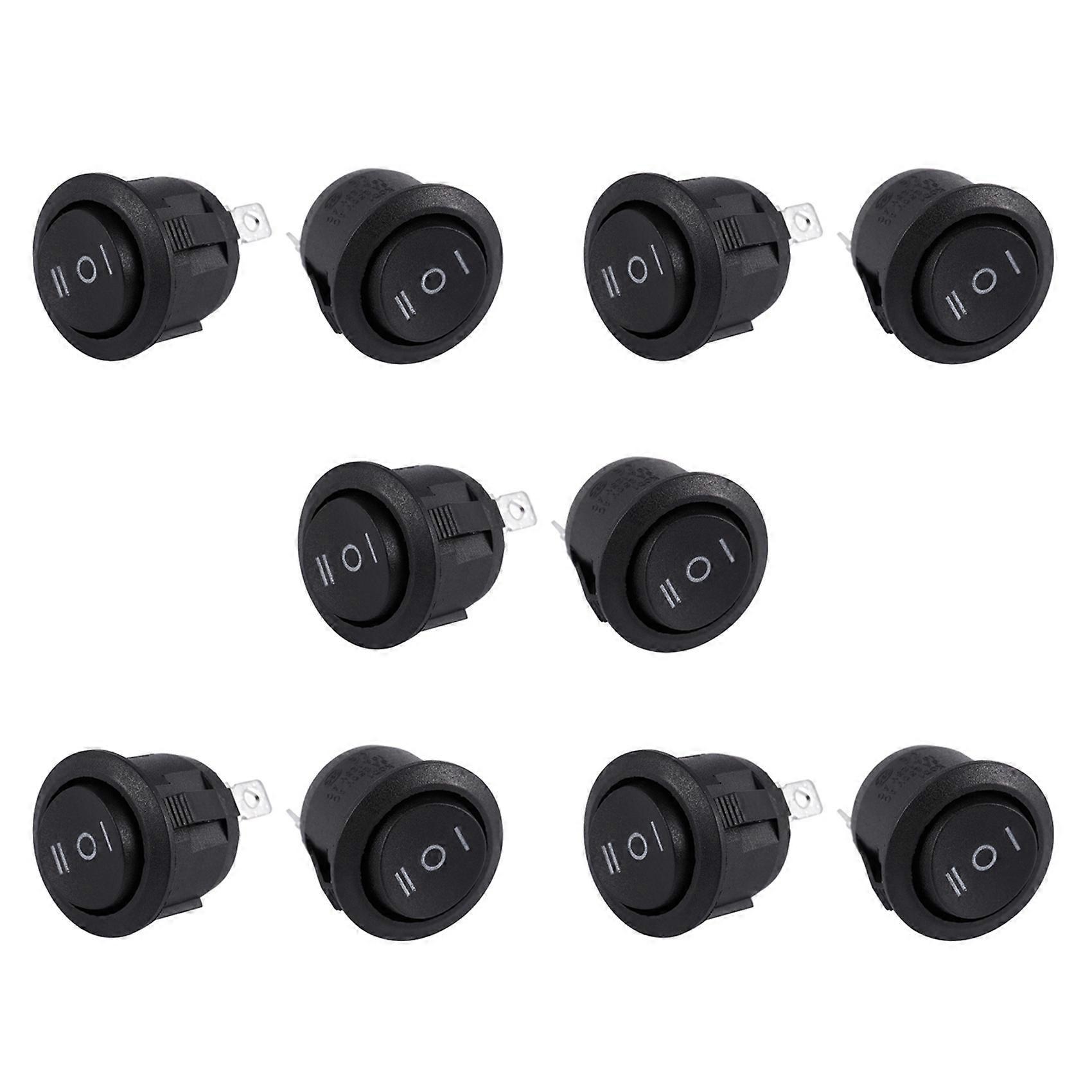 10 X AC 6A/250V 10A/125V 3 Pin SPDT ON/OFF/on 3 Position Round Boat Rocker Switch