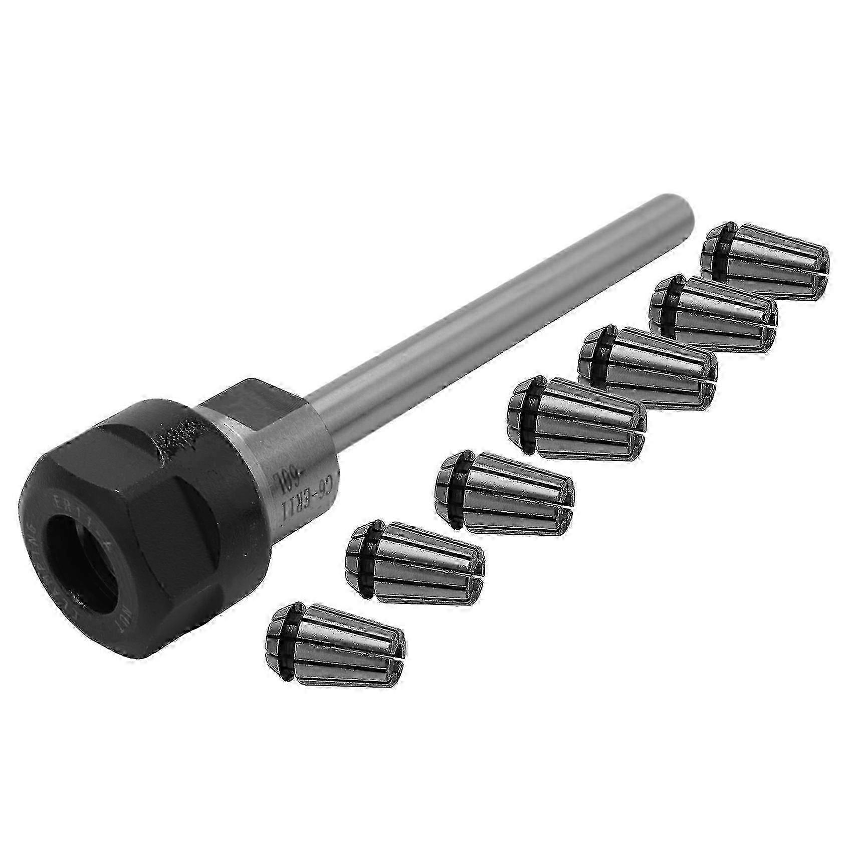 ER11 compatible rod for tools with 7-piece collet set