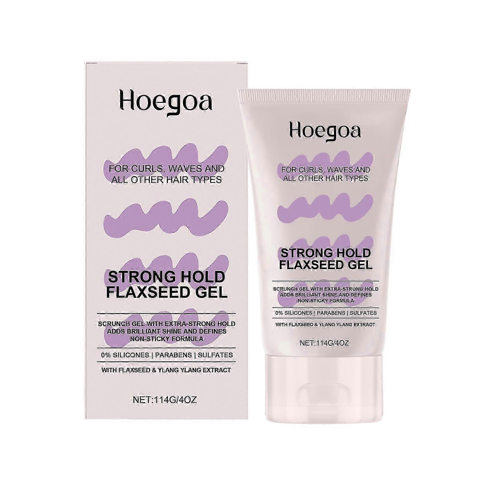 Flaxseed Hair Gel for Natural Curls  12Hour Elastic Hold, Moisturizing  Frizz Control, LongLasting Styling, Portable  Easy to Use