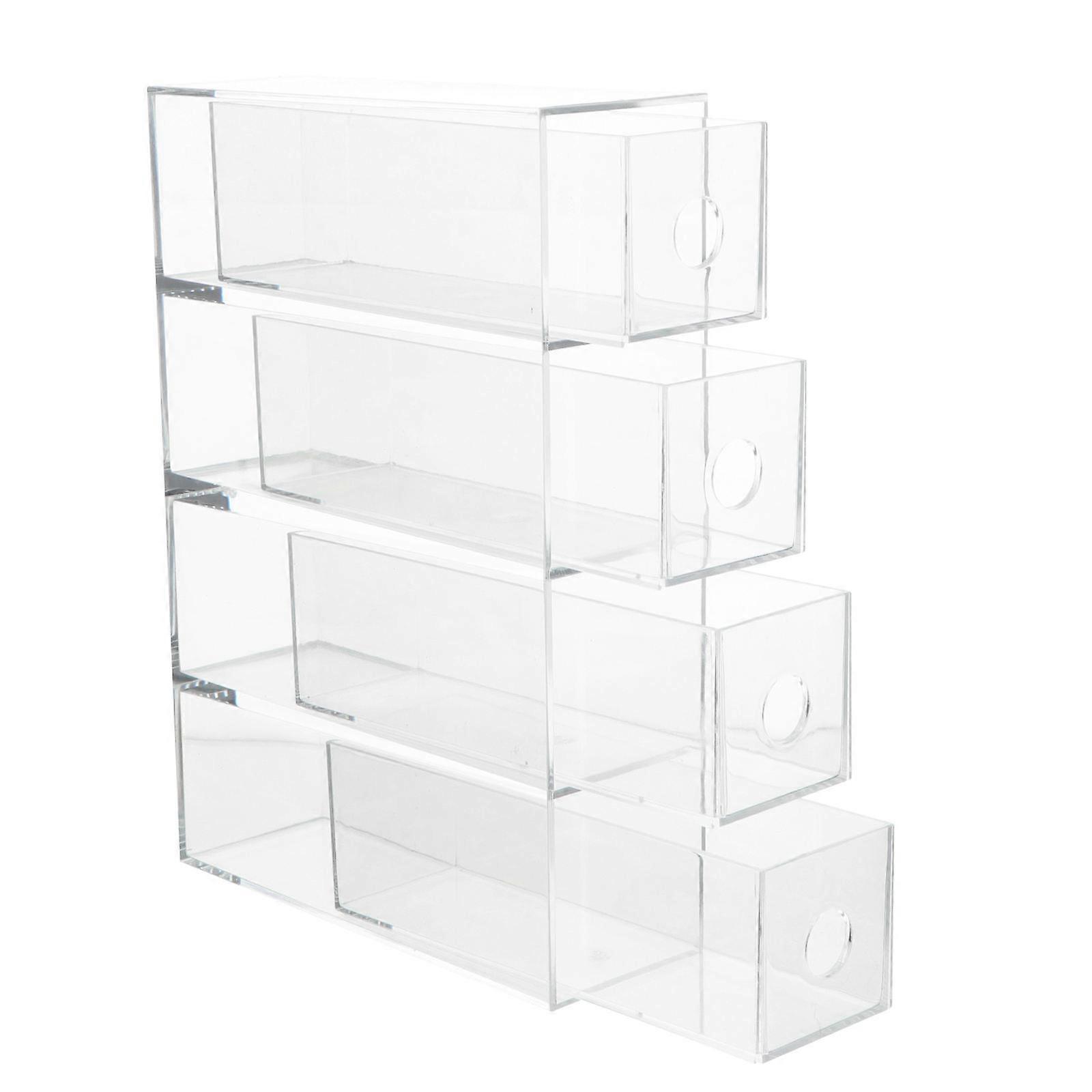 Acrylic Cosmetic Holder for Storage Transparent Eyeshadow Box 2Pcs