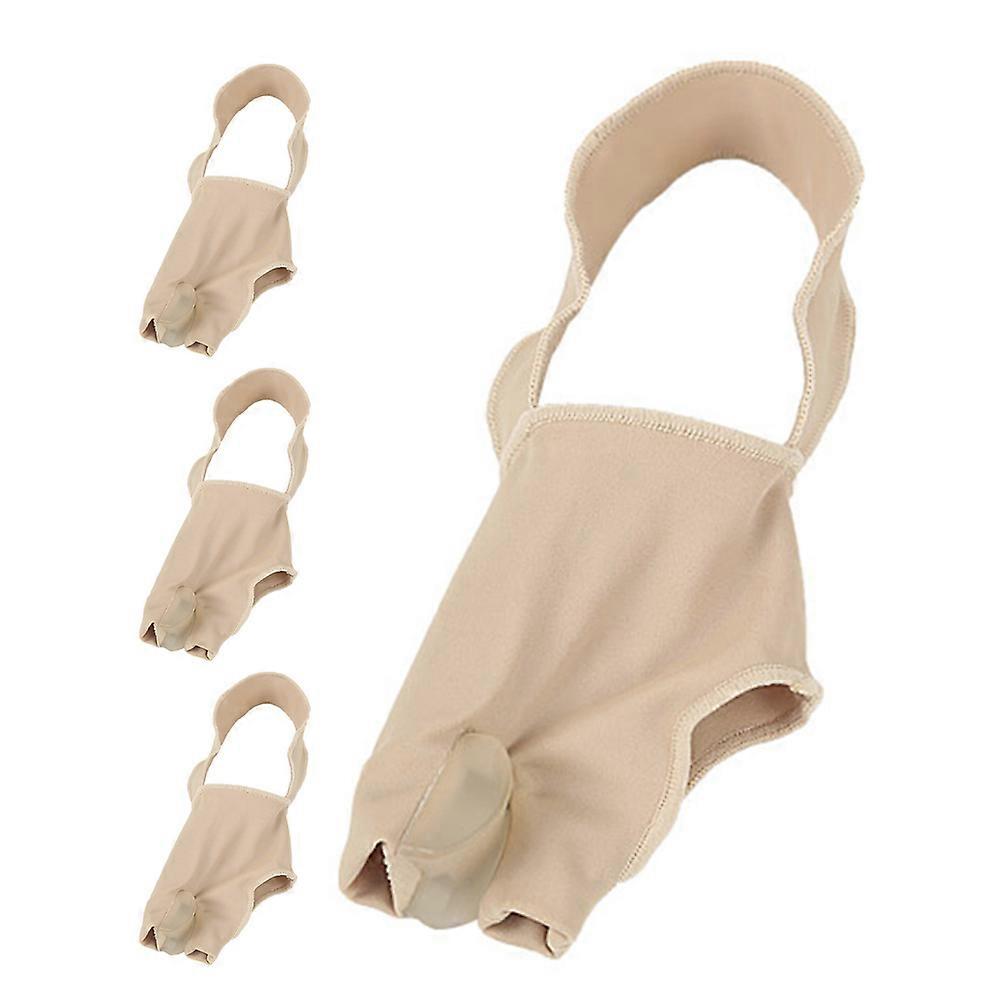 Toe Separator Socks with Big Toe Brace Function 4Pairs Gel Pad Non-Slip Design