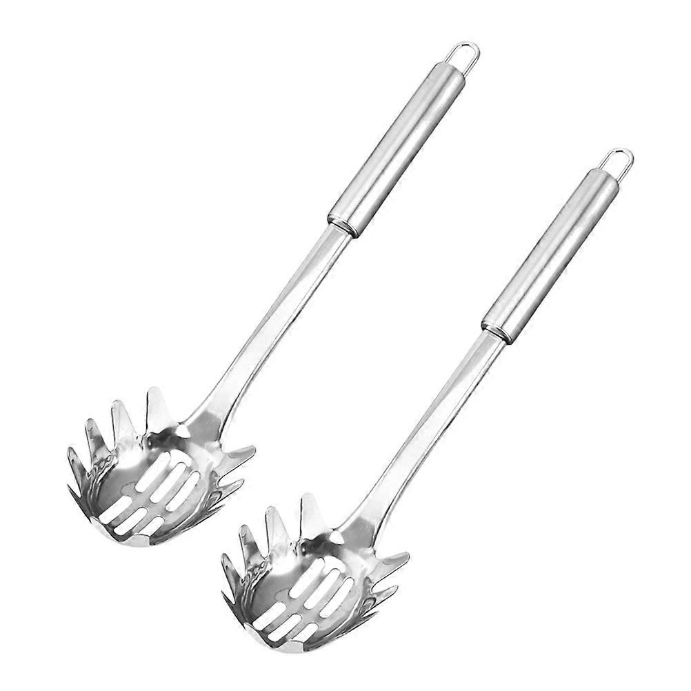 Metal Pasta Spoon Stainless Steel Spaghetti Server for Serving 4Pcs