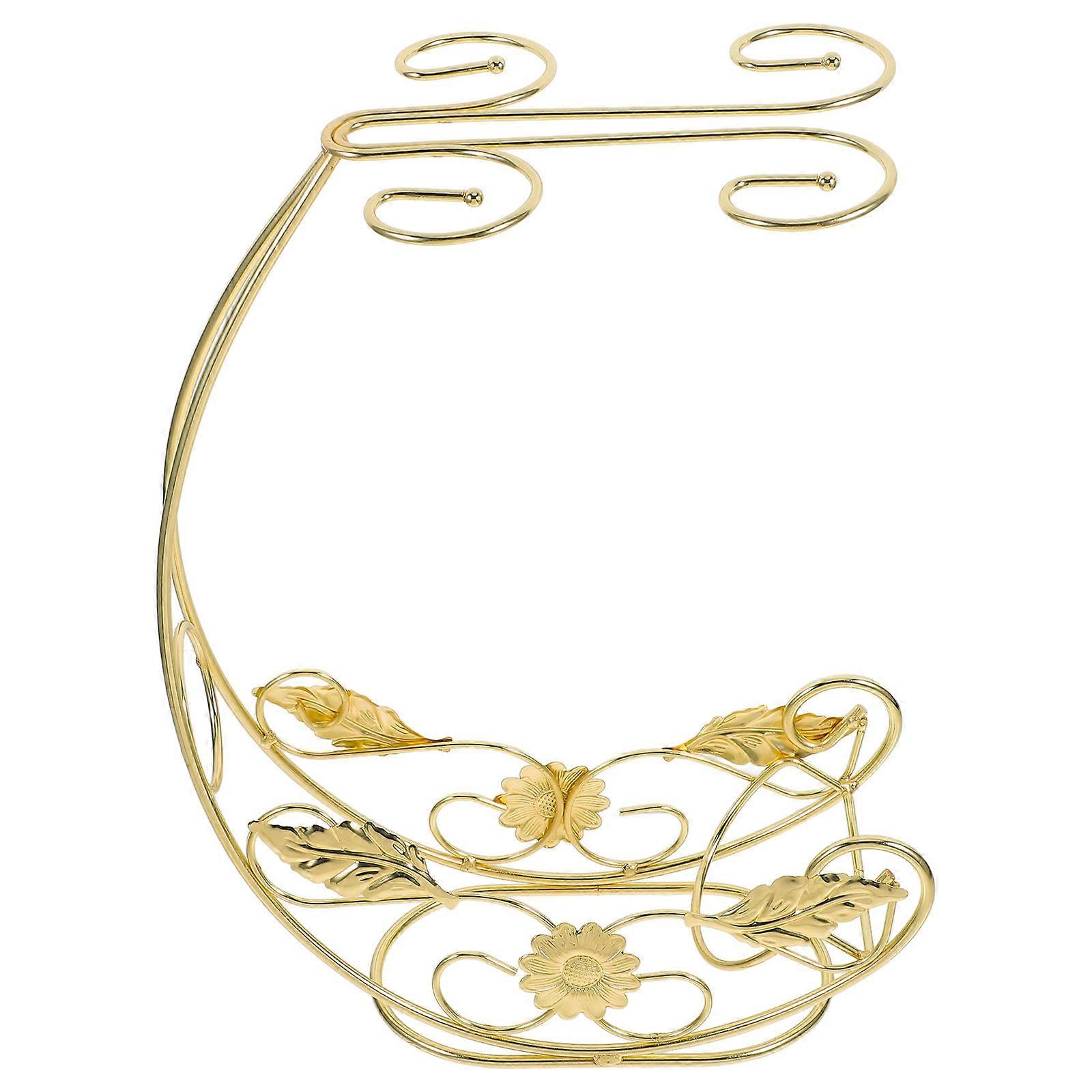Wine Glass Holder with Iron Material in Golden Color for Storage Use Efficiently Saves Space 6.5 x 4.2 Inches