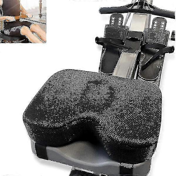 Rowing machine seat cushion, with custom memory foam, washable cover and straps - alternative rowing machine - rowing accessories