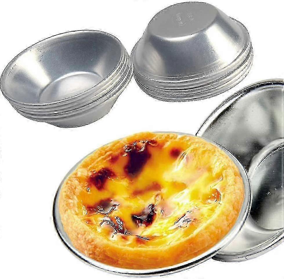 Reusable Egg Tart Tins for Pasteis de Nata, Nonstick Baking Mould Set