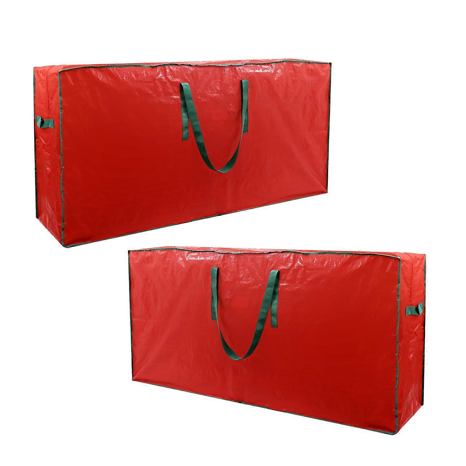 Christmas Tree Storage Bag Waterproof Dust Protection Fits 7.5 FT Tree with Handles Red 2Pack