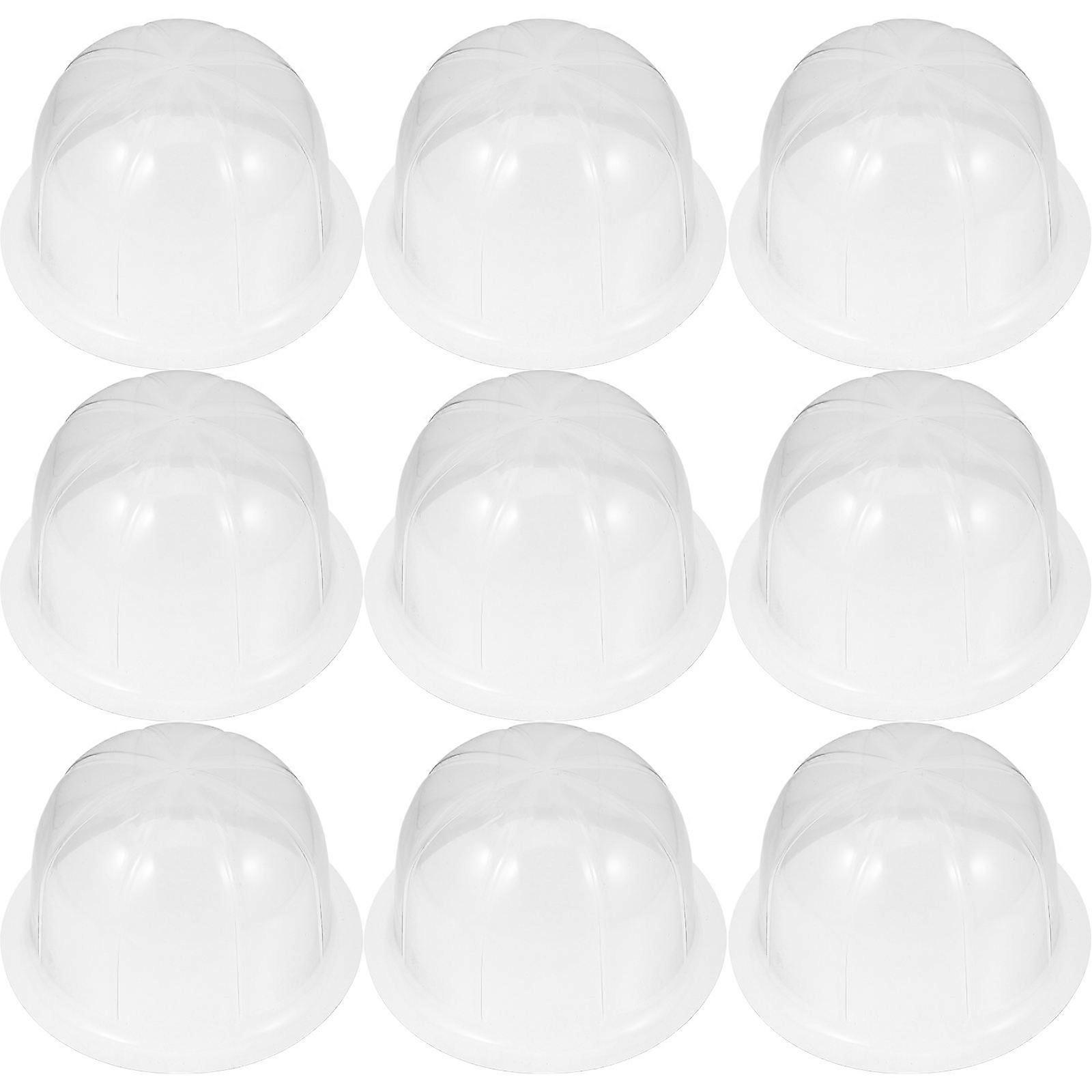 Transparent Plastic Hat Display Stand with Protective Insert for Decoration 10 Pieces 57CM