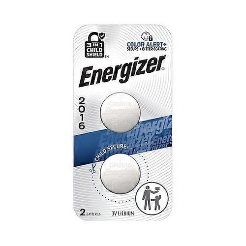 Energizer 3Volts Lithium Coin Batteries 2016, 2 Count / 1 Pack