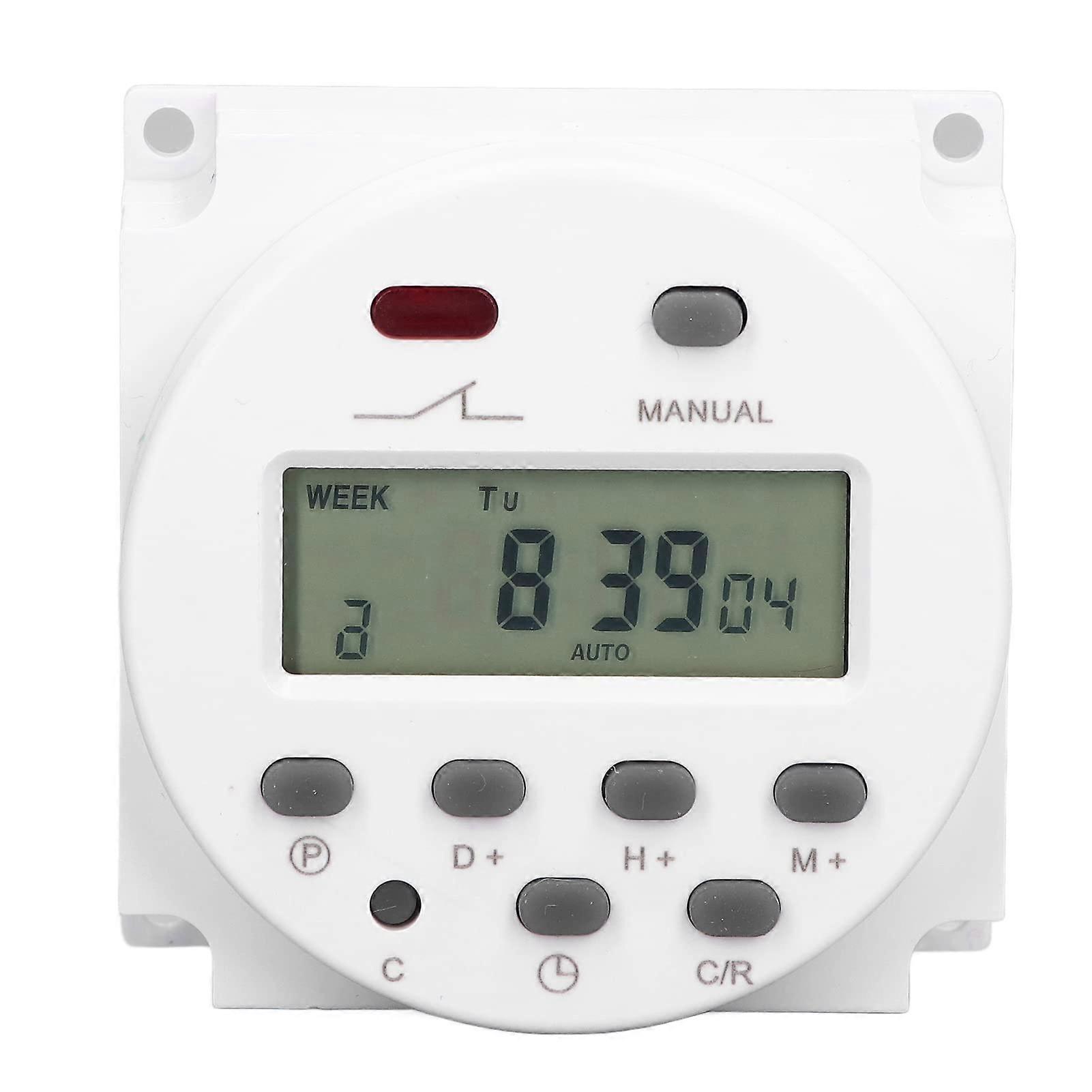 Programmable LCD Timer Switch with 16 Schedules and Battery for Street Lights and Water Heaters DC12V
