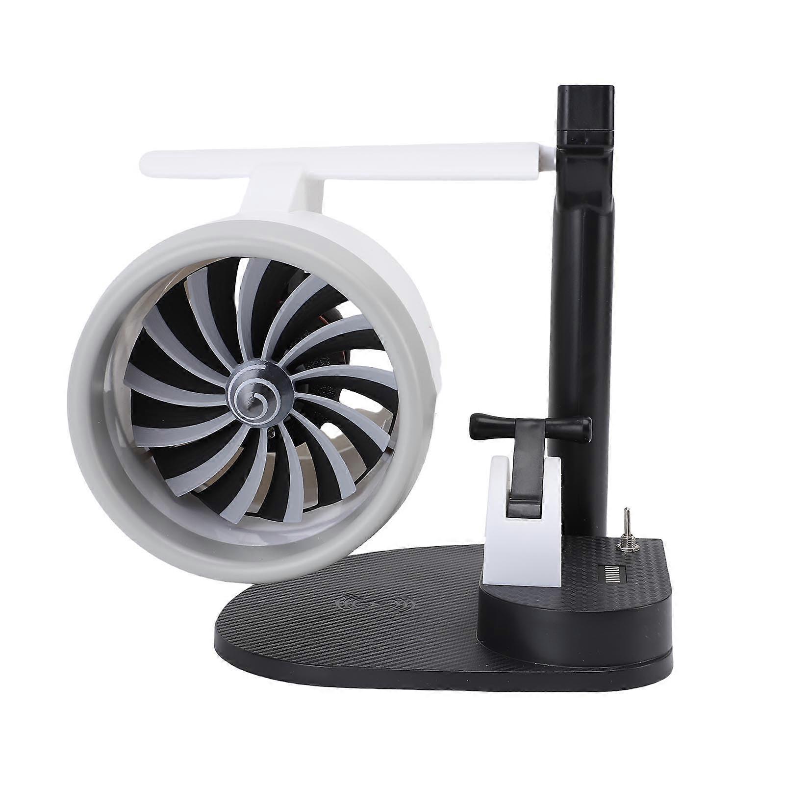 Desktop Fan with Humidifier and Fast 15W Wireless Charging, Adjustable Speed Engine Style with LED Light