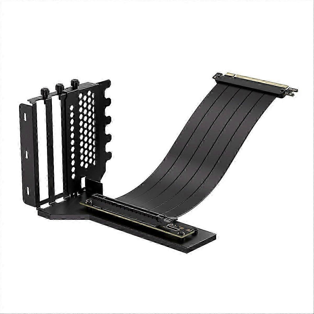 L-Z3 GPU Vertical Mounting Bracket Kit, PCIe 4.0 X16 Riser Cable 200mm, Graphics Card Steering Mount