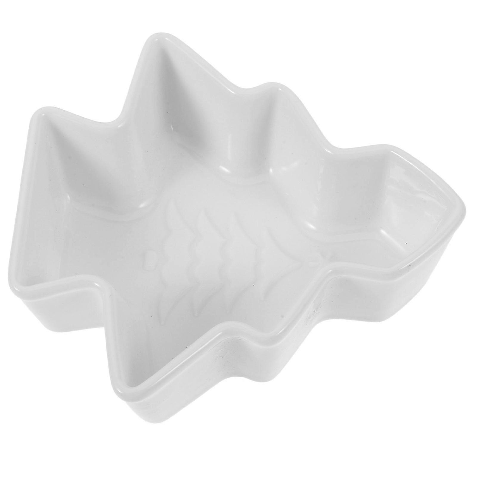 Ceramic Snack Plate Christmas Tree Shape for Serving At Home