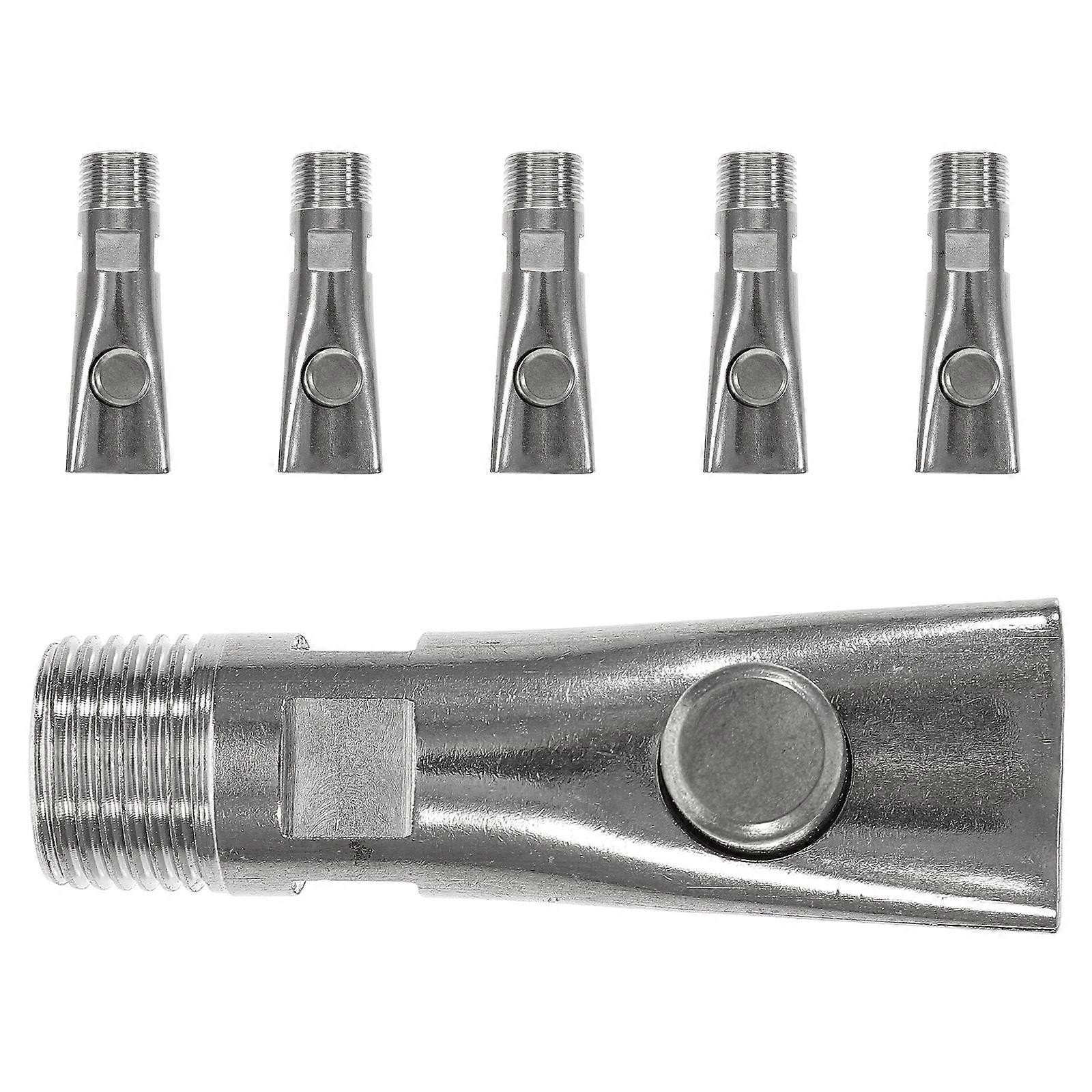 Silver Automatic Pig Waterer Stainless Steel Pig Drinking Tools 5Pcs