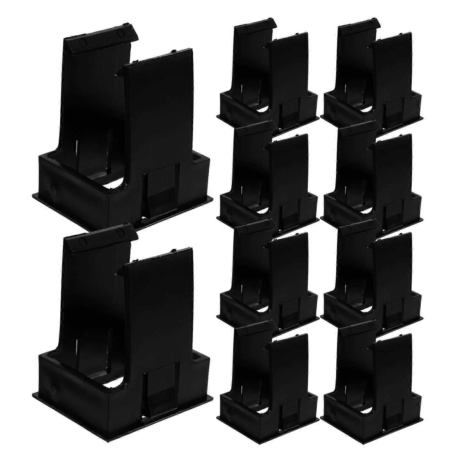 Circuit Breaker Mounting Bracket for Fixed Installation 10Pcs Black Plastic Holders